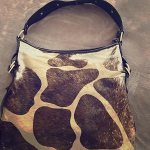 Adrienne Vittadini hobo cowhide auth designer bag